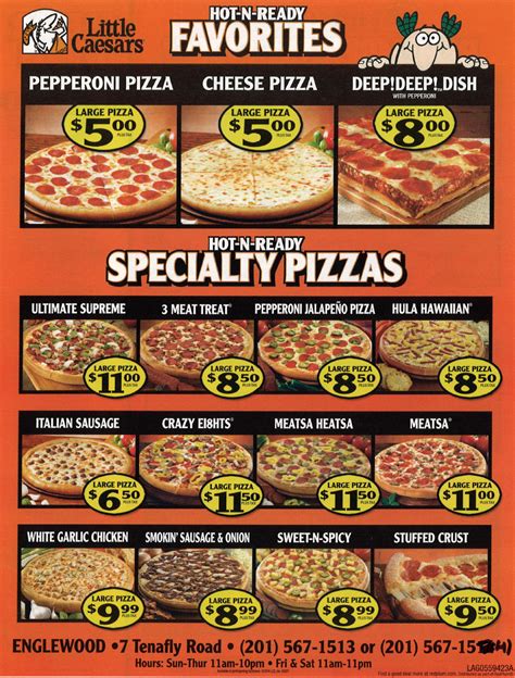 littleceasars menu|little caesars usa menu.